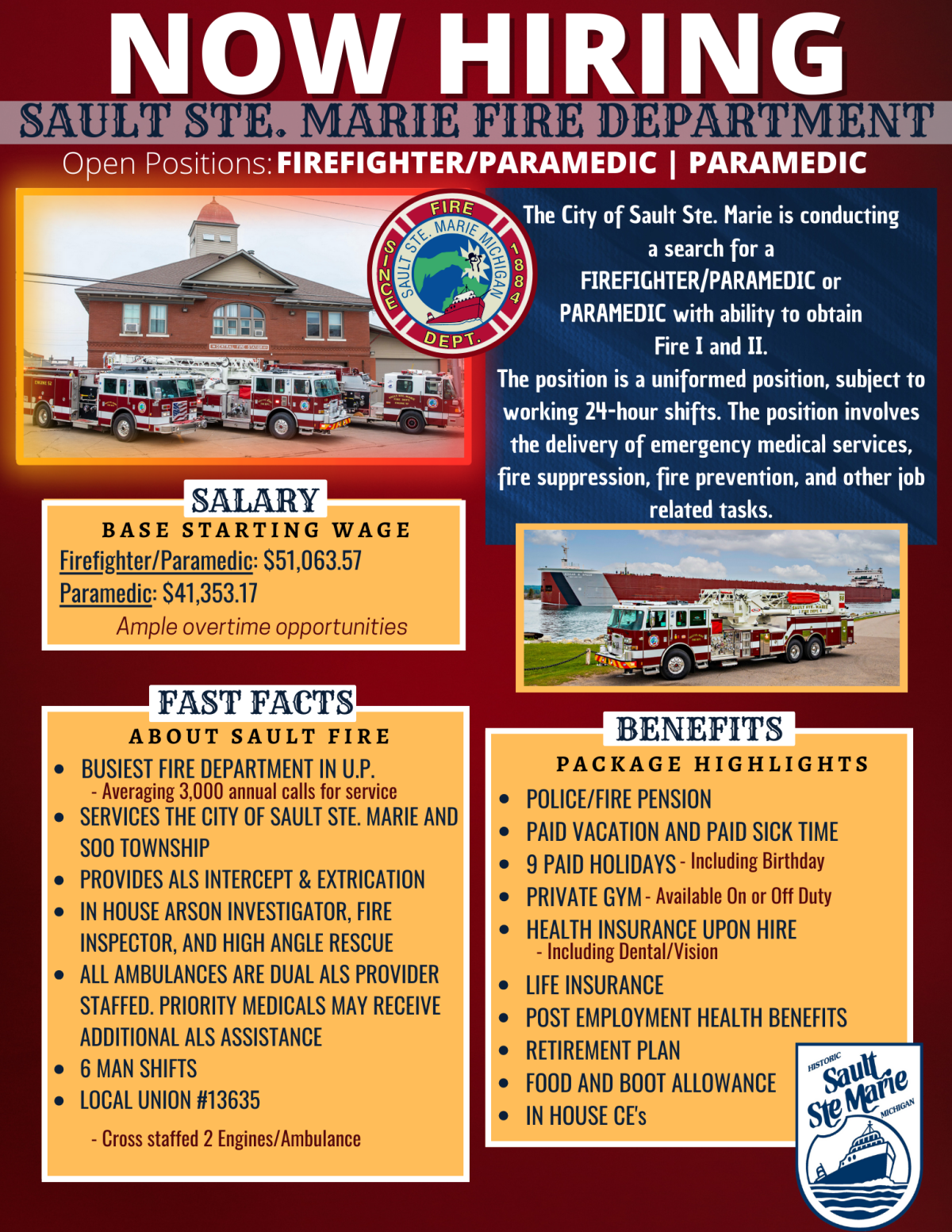 Firefighter Paramedic Job Flyer